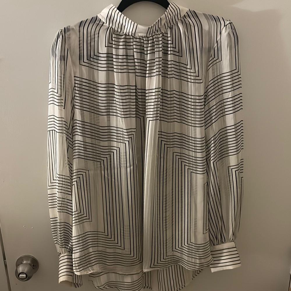 Striped Black and White Women's Top